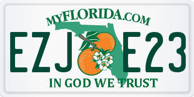 FL license plate EZJE23