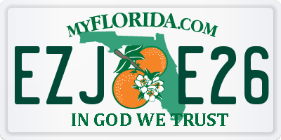 FL license plate EZJE26