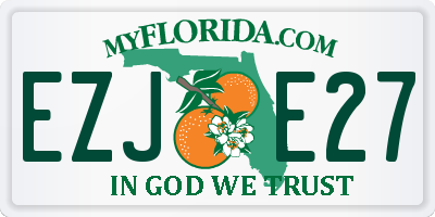 FL license plate EZJE27