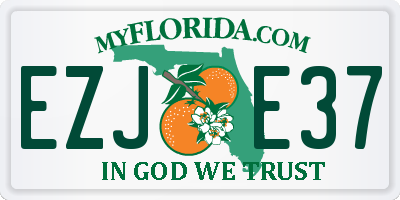 FL license plate EZJE37