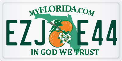 FL license plate EZJE44