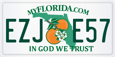 FL license plate EZJE57