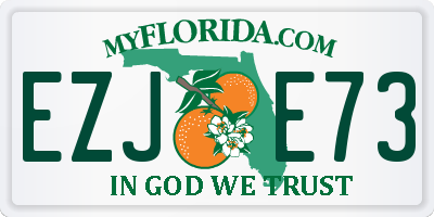 FL license plate EZJE73