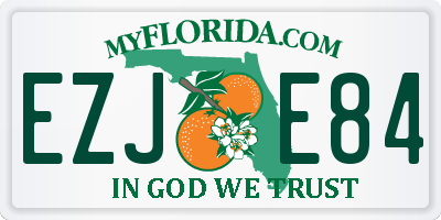 FL license plate EZJE84