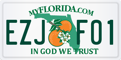 FL license plate EZJF01