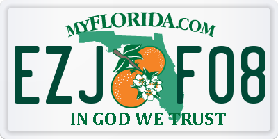 FL license plate EZJF08