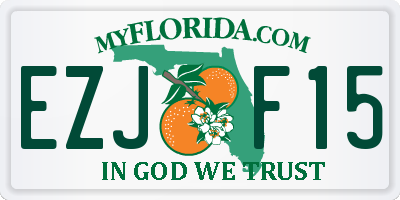 FL license plate EZJF15