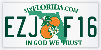 FL license plate EZJF16