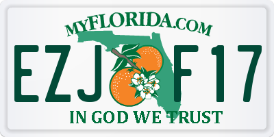 FL license plate EZJF17