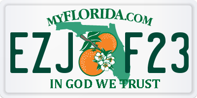 FL license plate EZJF23