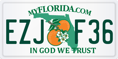 FL license plate EZJF36