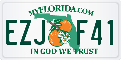 FL license plate EZJF41