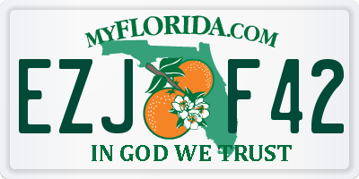 FL license plate EZJF42