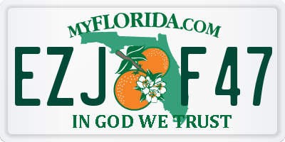 FL license plate EZJF47