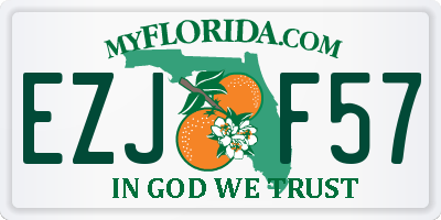 FL license plate EZJF57