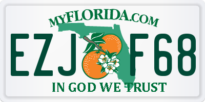 FL license plate EZJF68