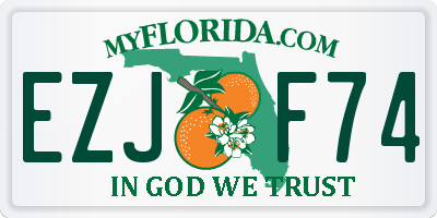 FL license plate EZJF74
