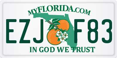 FL license plate EZJF83
