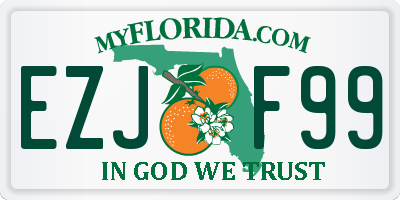 FL license plate EZJF99