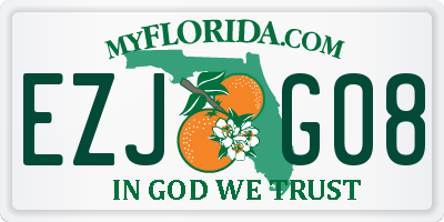 FL license plate EZJG08