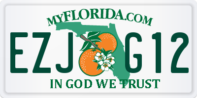 FL license plate EZJG12