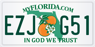 FL license plate EZJG51