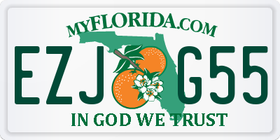 FL license plate EZJG55