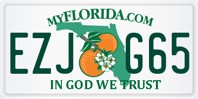 FL license plate EZJG65