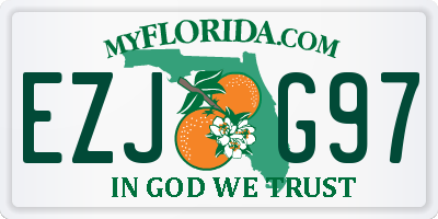 FL license plate EZJG97