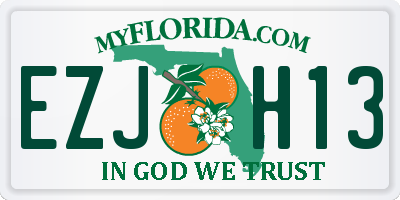 FL license plate EZJH13