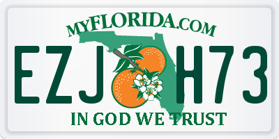 FL license plate EZJH73