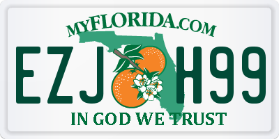 FL license plate EZJH99