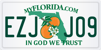 FL license plate EZJJ09