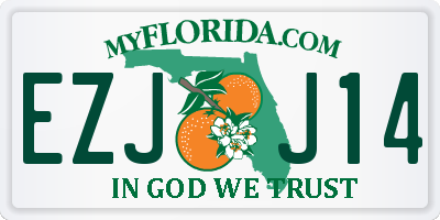 FL license plate EZJJ14