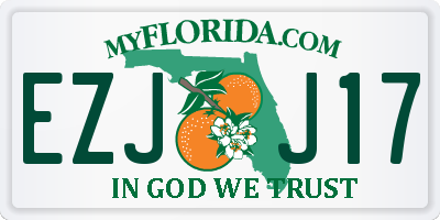 FL license plate EZJJ17