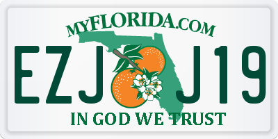 FL license plate EZJJ19