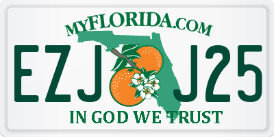 FL license plate EZJJ25