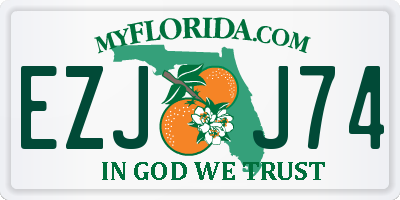 FL license plate EZJJ74