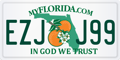 FL license plate EZJJ99