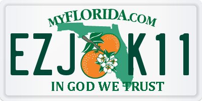 FL license plate EZJK11