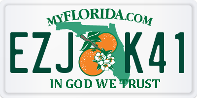 FL license plate EZJK41