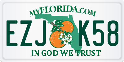 FL license plate EZJK58