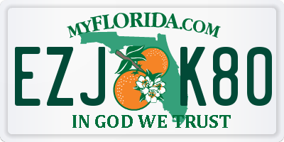 FL license plate EZJK80