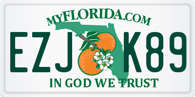 FL license plate EZJK89