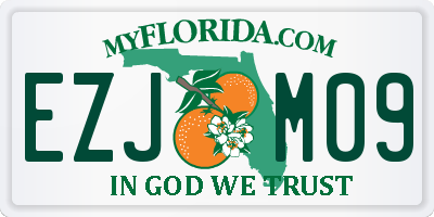 FL license plate EZJM09