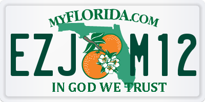 FL license plate EZJM12