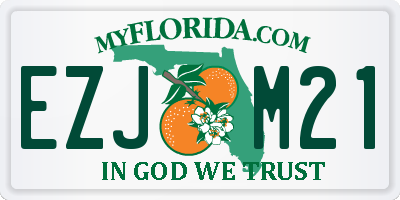 FL license plate EZJM21