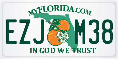 FL license plate EZJM38