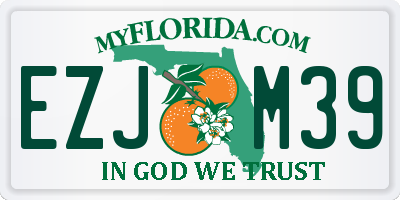 FL license plate EZJM39
