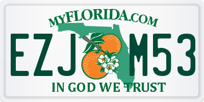 FL license plate EZJM53